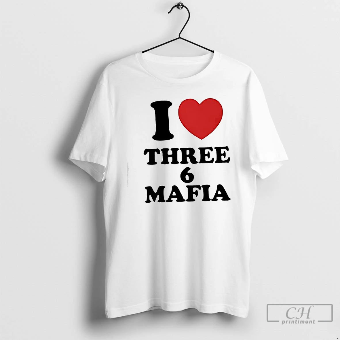 Classic I Love Three 6 Mafia Heart Symbol Graphic T-Shirts, Hoodie, Sweatshirt | WearSparks.com