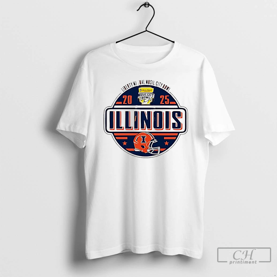 Classic Illinois Fighting Illini 2025 Liberty Mutual Music City Bowl Logo T-Shirts, Hoodie, Sweatshirt | WearSparks.com