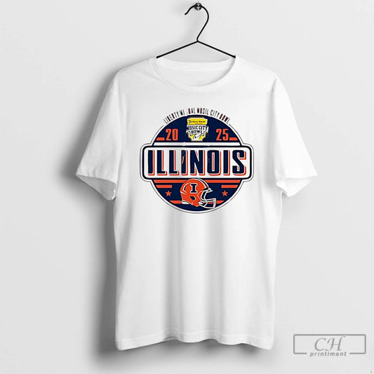 Classic Illinois Fighting Illini 2025 Liberty Mutual Music City Bowl Logo T-Shirts, Hoodie, Sweatshirt | WearSparks.com