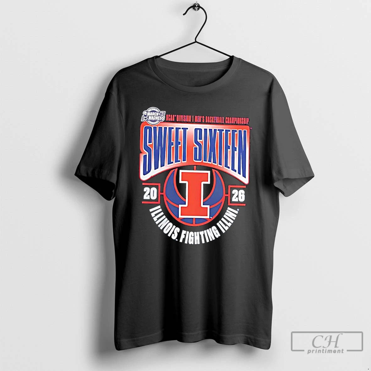 Classic Illinois Fighting Illini Mens Basketball 2026 Ncaa March Madness Logo