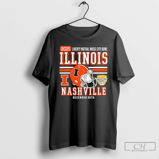 Classic Illinois Fighting Illini Football 2025 Music City Bowl T-Shirts, Hoodie, Sweatshirt | WearSparks.com