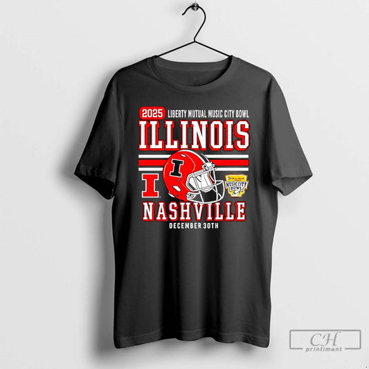 Classic Illinois Football 2025 Liberty Mutual Music City Bowl Dec 30th T-Shirts, Hoodie, Sweatshirt | WearSparks.com