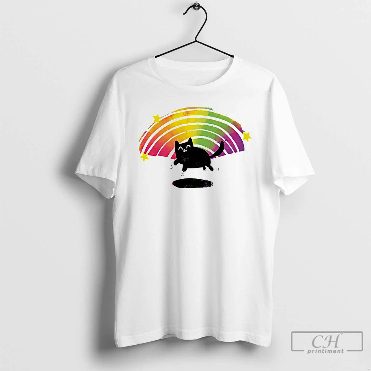 Classic Joy Cat Rainbow Art