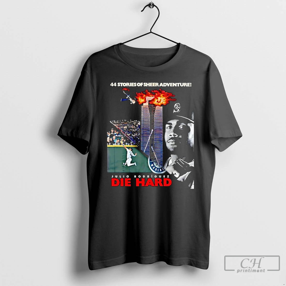 Classic Julio Rodriguez Die Hard 44 Stories Of Sheer Adventure Graphic T-Shirts, Hoodie, Sweatshirt | WearSparks.com