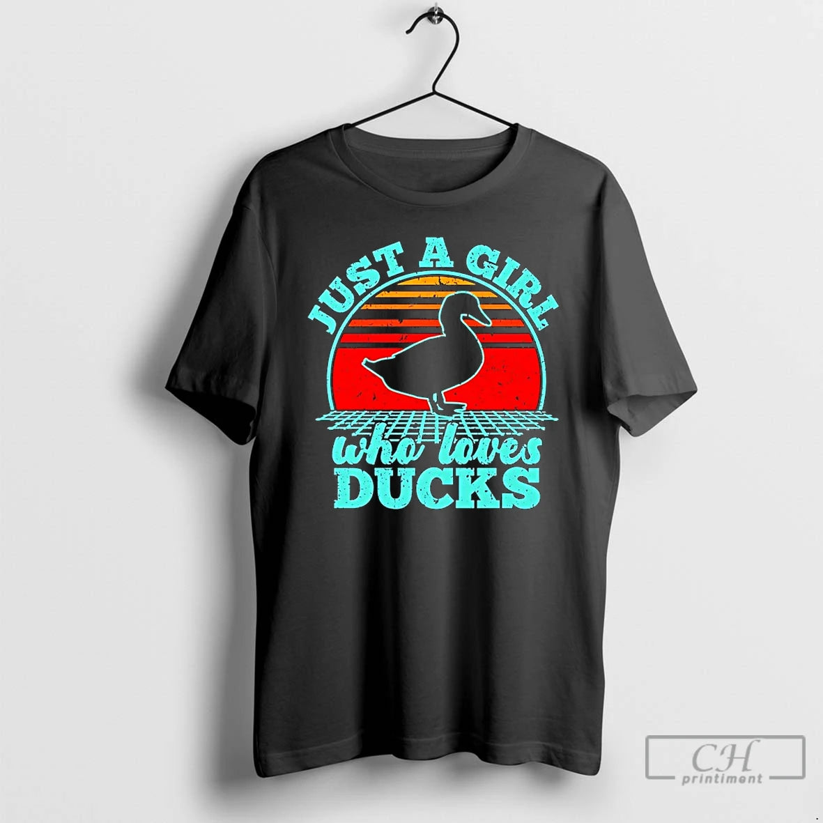 Classic Just A Girl Who Loves Ducks Sunset T-Shirts, Hoodie, Sweatshirt | WearSparks.com
