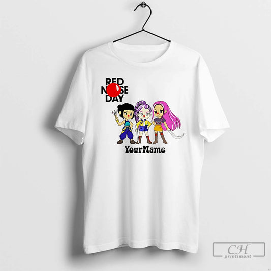 Classic Kpop Demon Hunter Cartoon Red Nose Day Your Name
