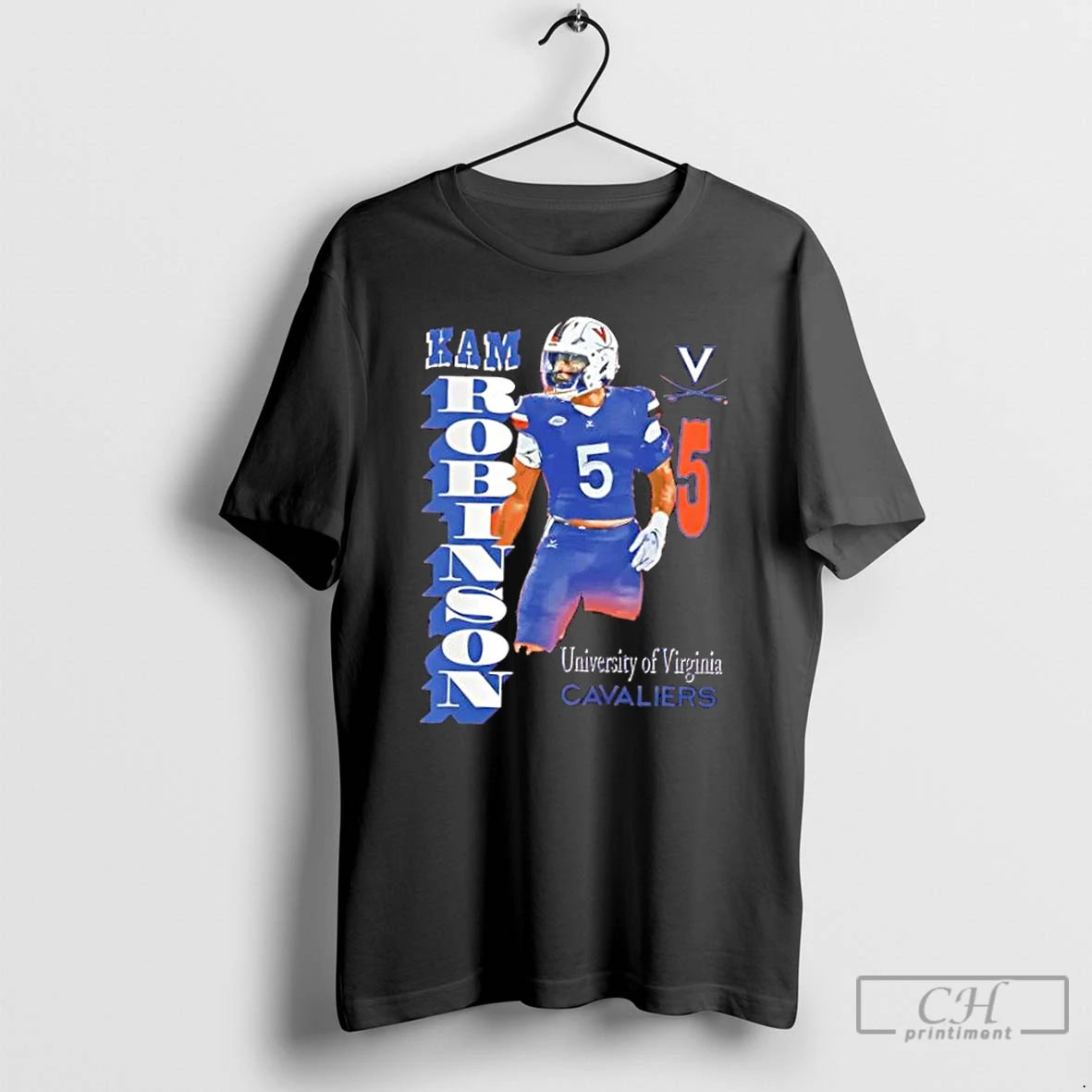 Classic Kam Robinson Virginia Cavaliers Portrait T-Shirts, Hoodie, Sweatshirt | WearSparks.com