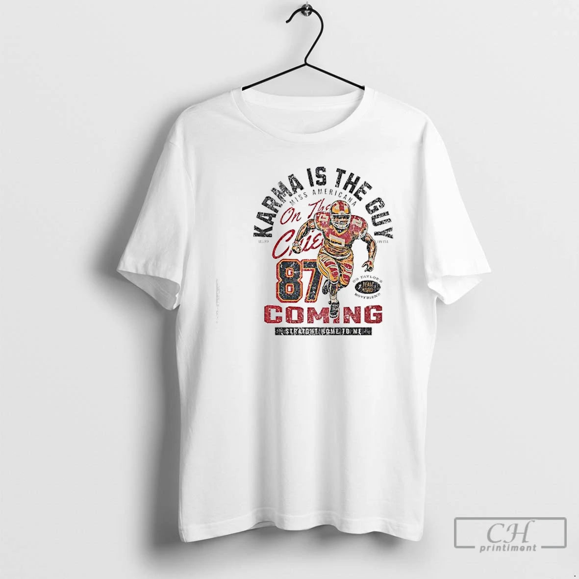 Classic Karma Is The Guy On The Guy Chiefs 87 Ready T-Shirts, Hoodie, Sweatshirt | WearSparks.com