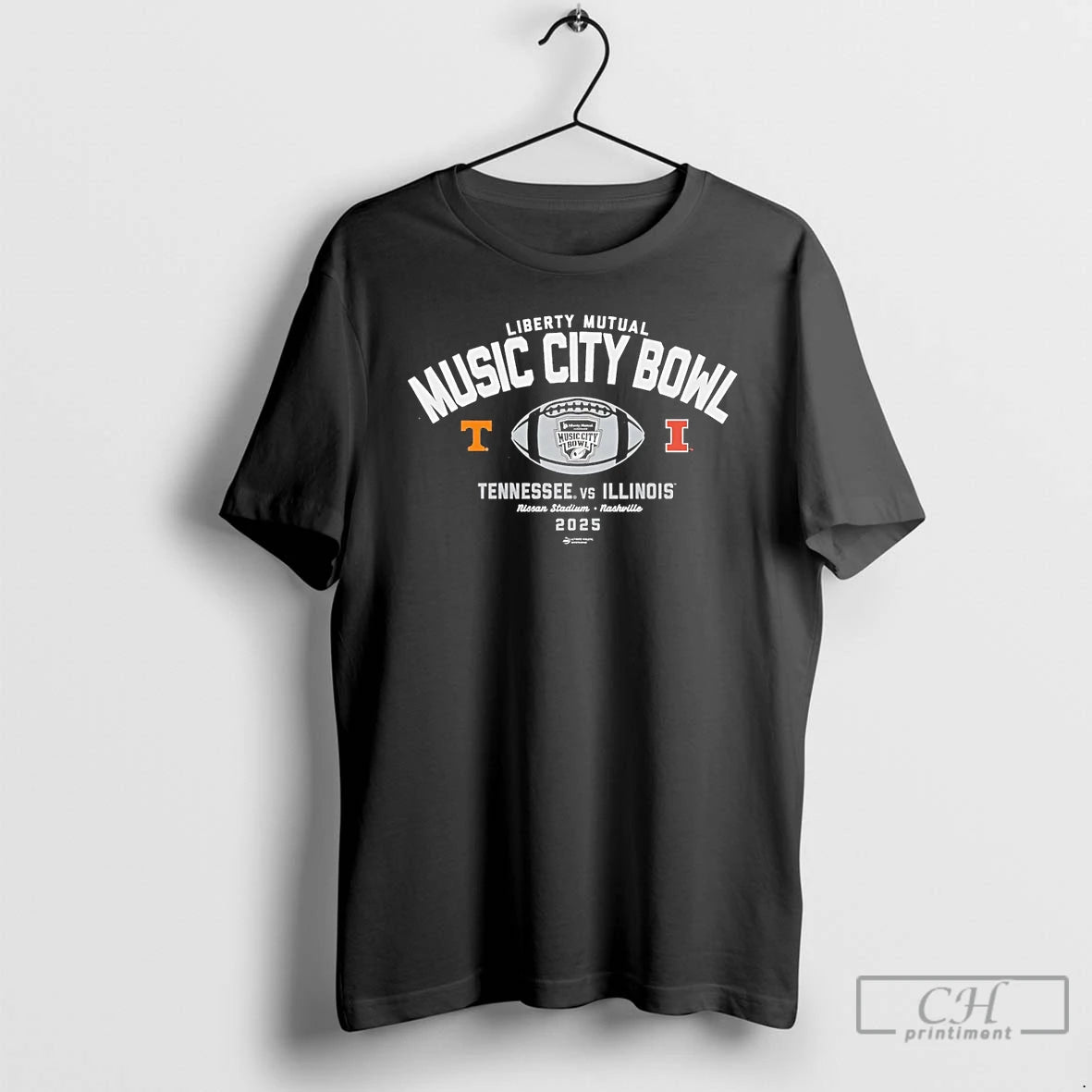 Classic Liberty Mutual Music City Bowl 2025 Tennessee Volunteers Vs Illinois Fighting Illini T Shirts Hoodie, Sweatshirt