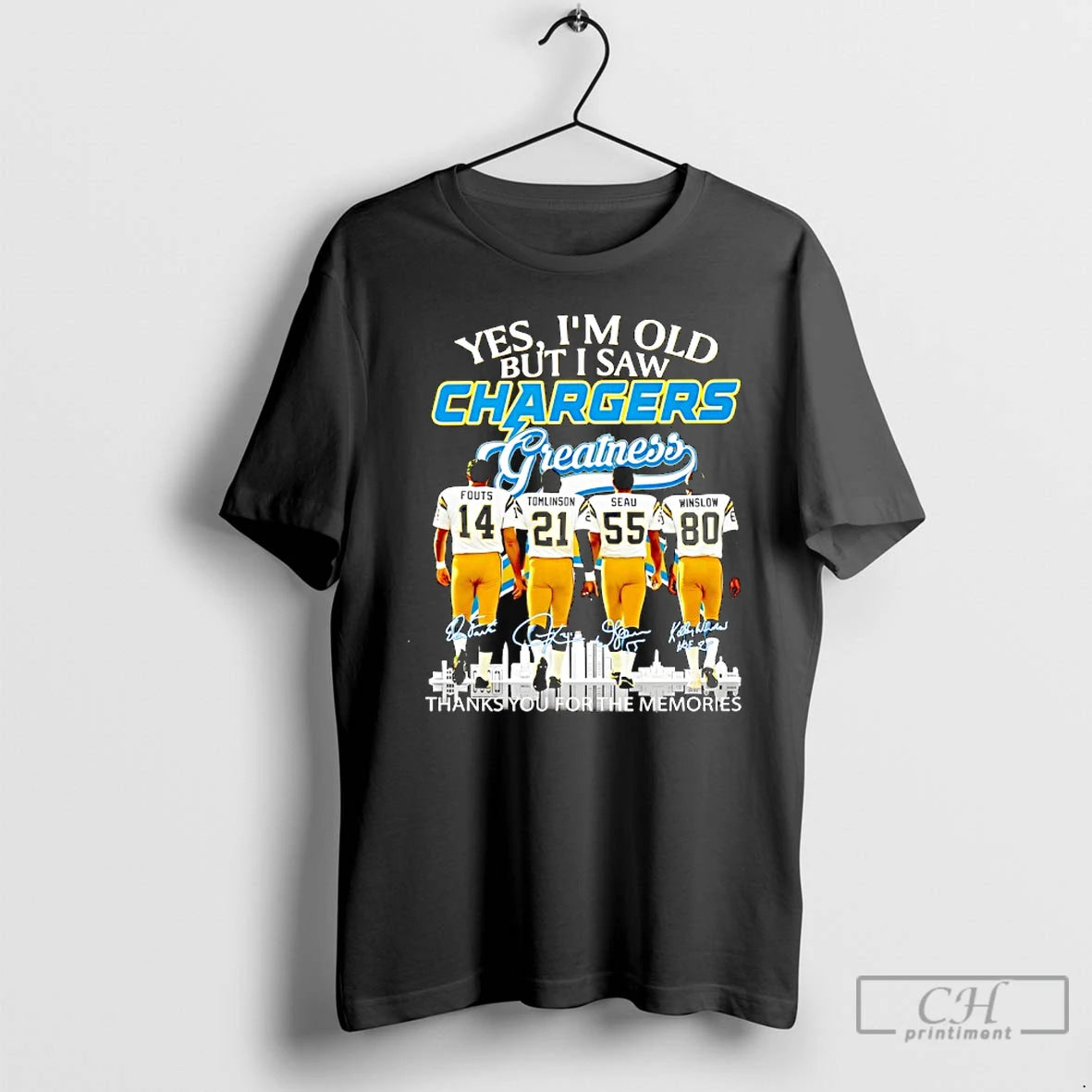 Classic Los Angeles Chargers Yes Im Old But I Saw Greatness Thank You For The T-Shirts, Hoodie, Sweatshirt | WearSparks.com