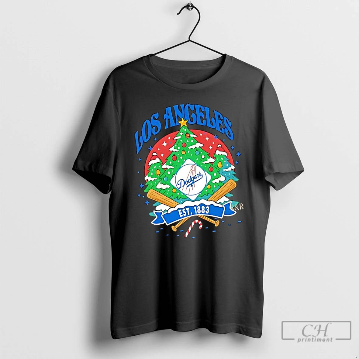 Classic Los Angeles Dodgers Ugly Christmas Tree Motif Est 1883 Logo T-Shirts, Hoodie, Sweatshirt | WearSparks.com