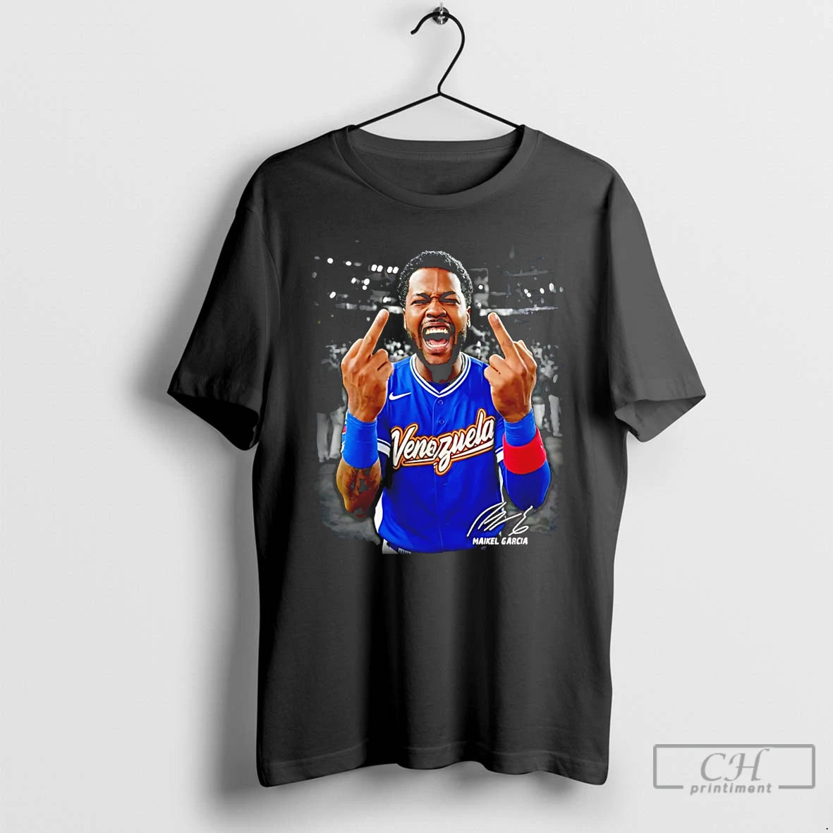 Classic Maikel Garcia Venezuela Baseball Team 2026 Mvp Middle Finger
