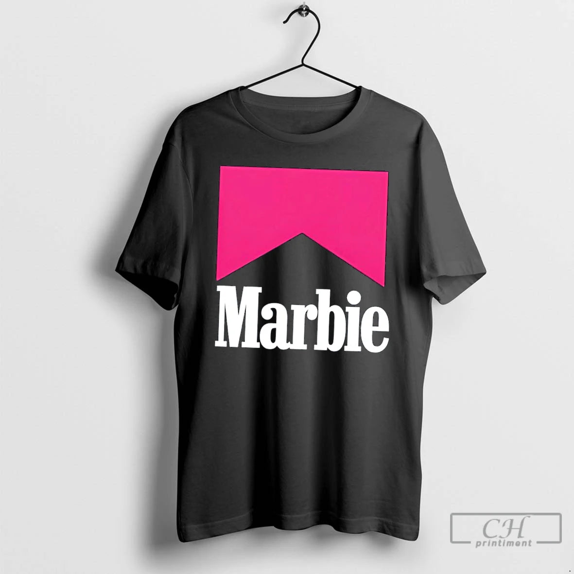 Classic Marbie Bright Pink Chevron Shape