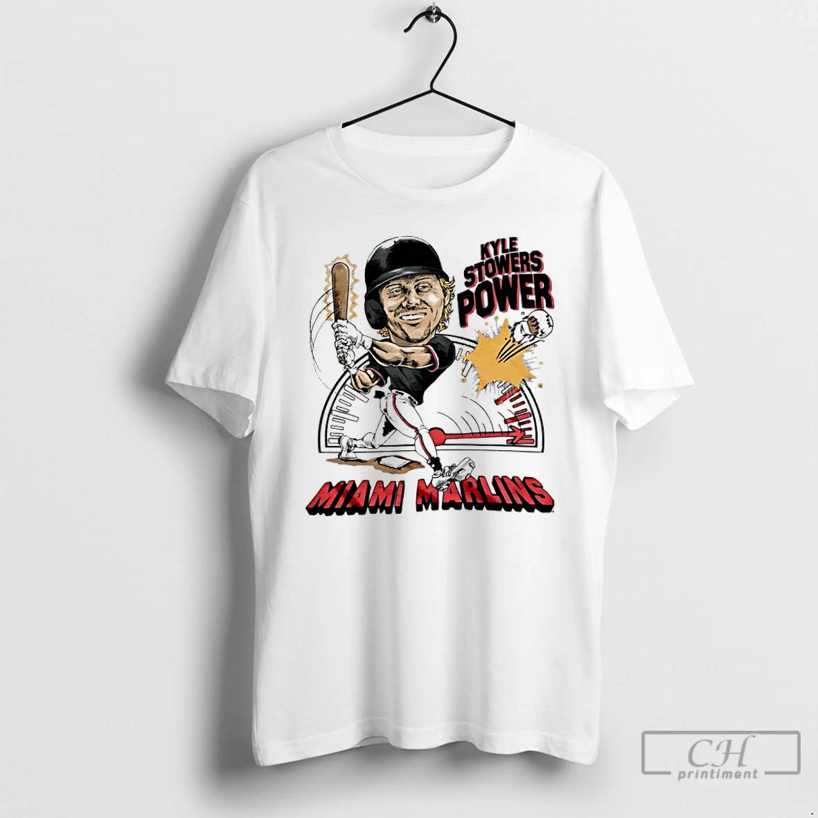 Classic Miami Marlins Kyle Stowers Power Player Caricature