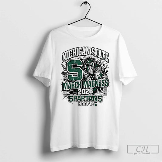 Classic Michigan State Spartans 2026 March Madness Raw Basketball Hoops Paint