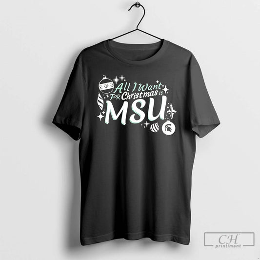 Classic Michigan State Spartans All I Want For Christmas T-Shirts, Hoodie, Sweatshirt | WearSparks.com