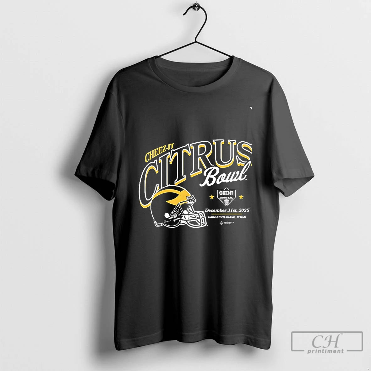 Classic Michigan Wolverines 2025 Cheez It Citrus Bowl Helmet Chriast T-Shirts, Hoodie, Sweatshirt | WearSparks.com