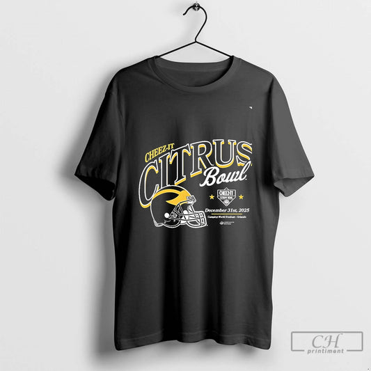 Classic Michigan Wolverines 2025 Cheez It Citrus Bowl Helmet Chriast T-Shirts, Hoodie, Sweatshirt | WearSparks.com