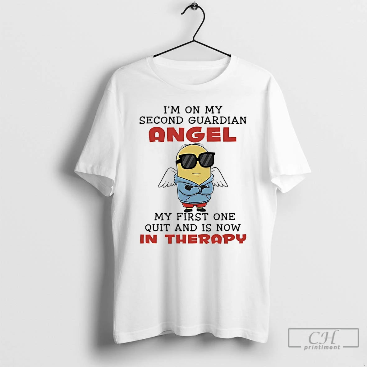 Classic Minions Im On My Second Guardian Angel My First One Quit And Is Now T-Shirts, Hoodie, Sweatshirt | WearSparks.com