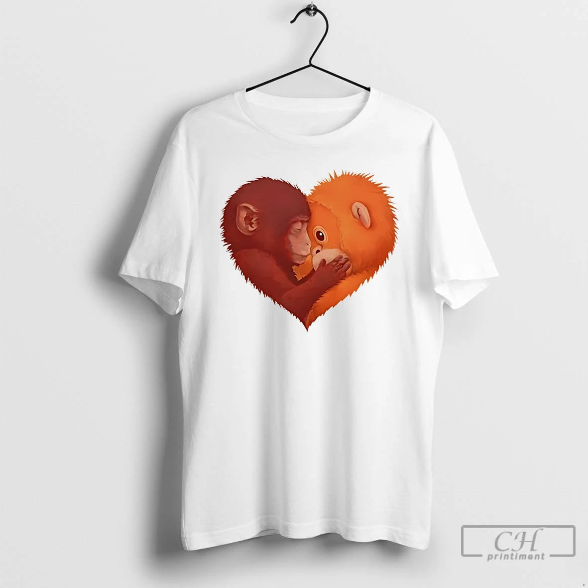 Classic Monkey Love In A Heart Punch