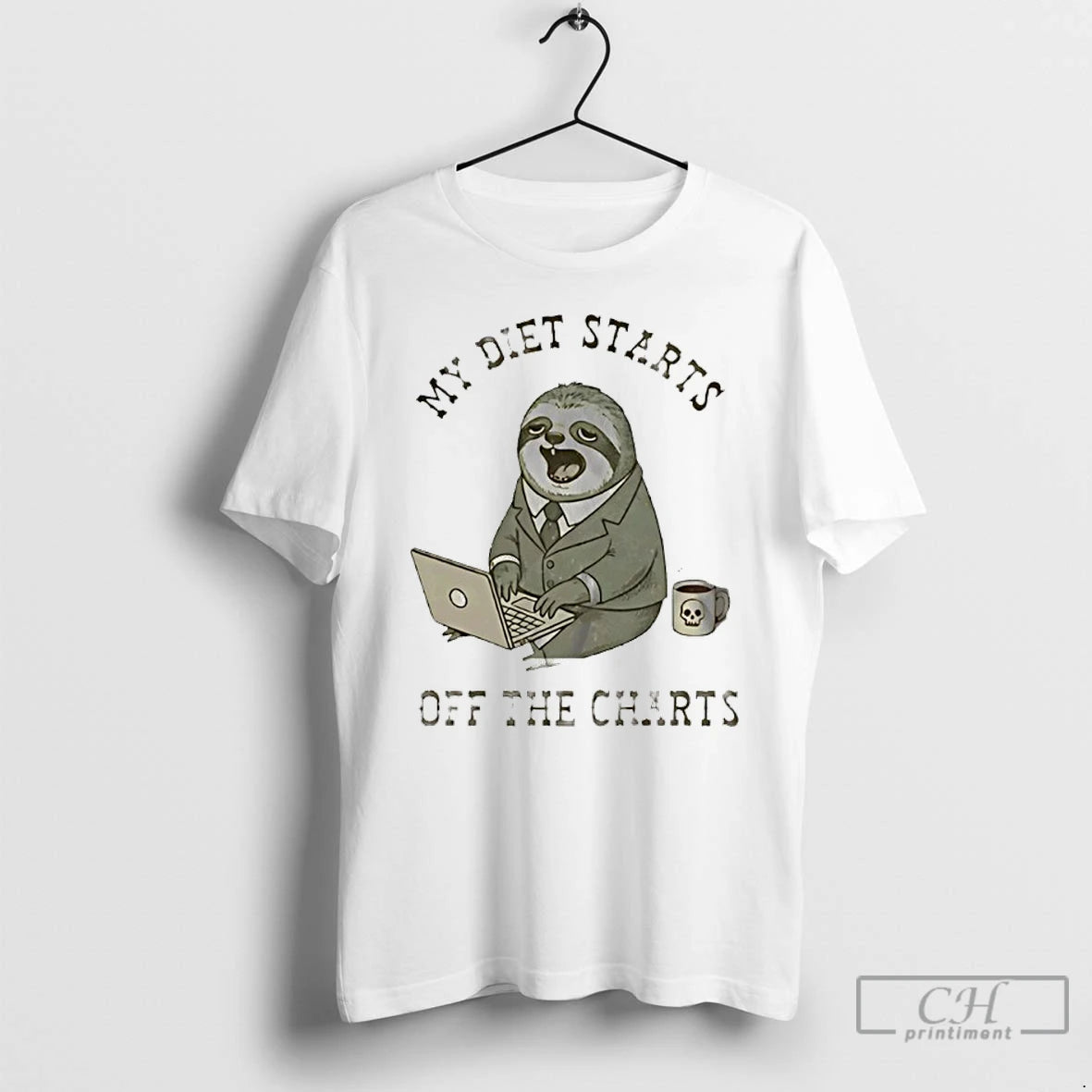 Classic My Diet Starts Off The Charts Sloth T-Shirts, Hoodie, Sweatshirt | WearSparks.com
