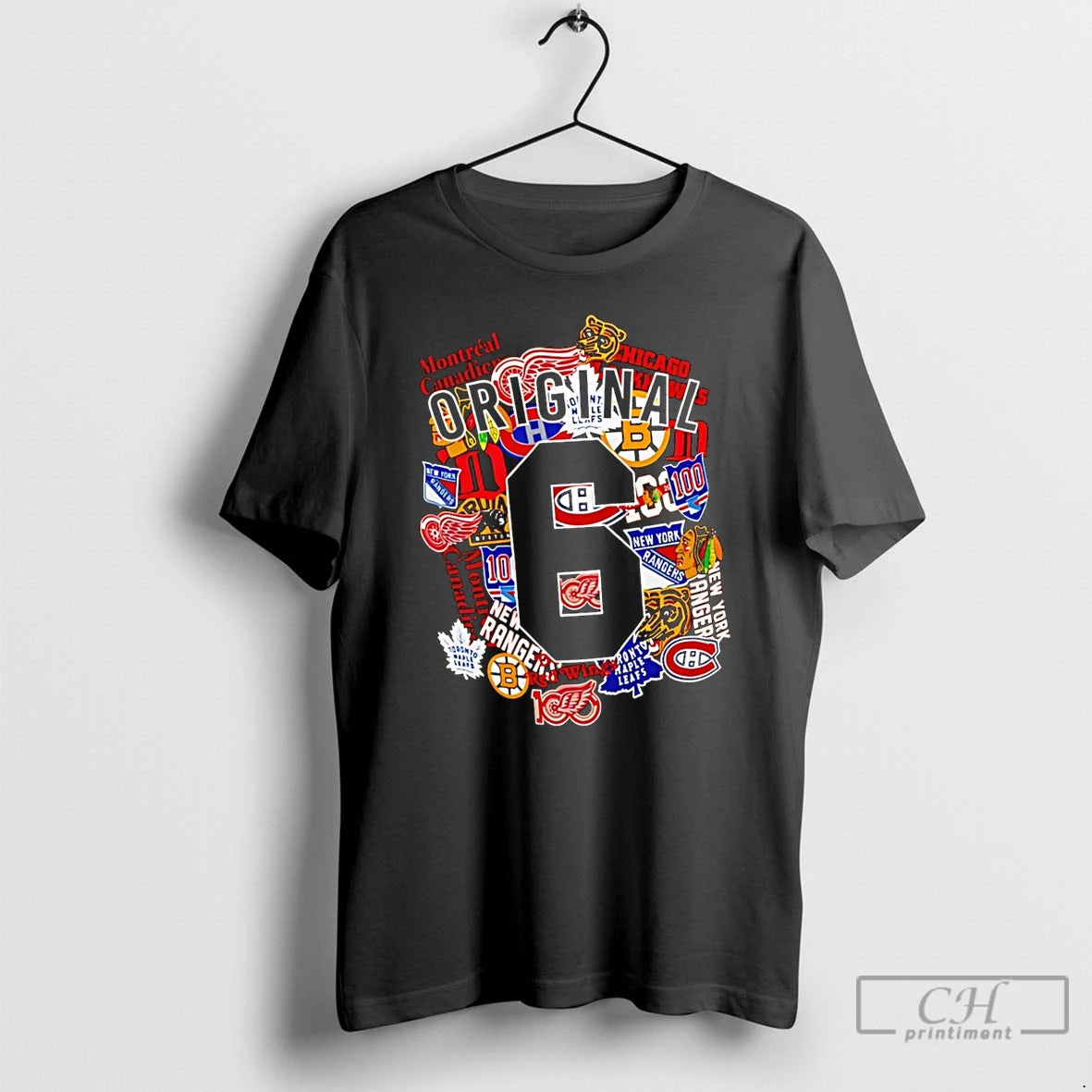 Classic Nhl Starter Black 6 Logo Collage T-Shirts, Hoodie, Sweatshirt | WearSparks.com