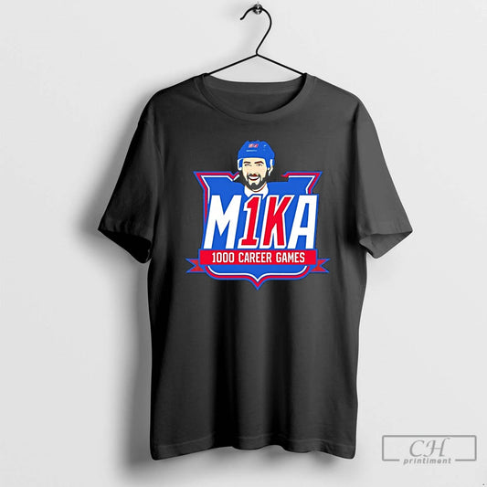 Classic Ny Rangers Mika Zibanejad 1000th Game Graphic