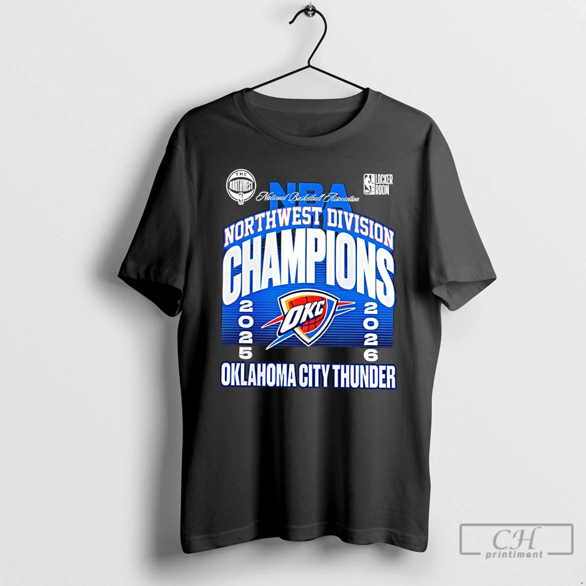Classic Oklahoma City Thunder 2025 2026 Northwest Division Champions Locker Room