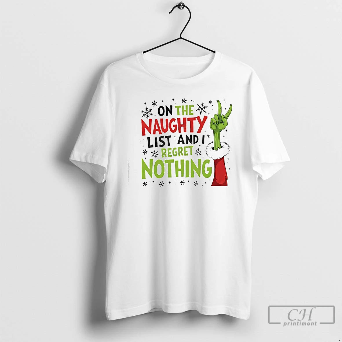 Classic On The Naughty List And I Regret Nothing Grinch Christmas T-Shirts, Hoodie, Sweatshirt | WearSparks.com