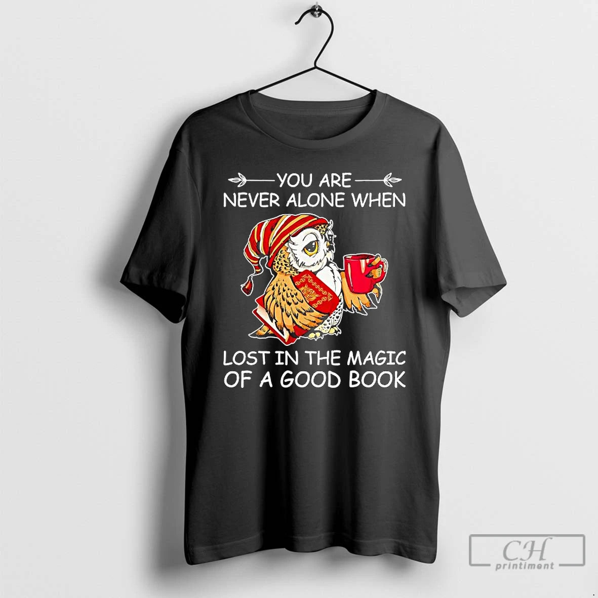 Classic Owl Are Never Alone When Lost In The Magic Of A Good Book T-Shirts, Hoodie, Sweatshirt | WearSparks.com