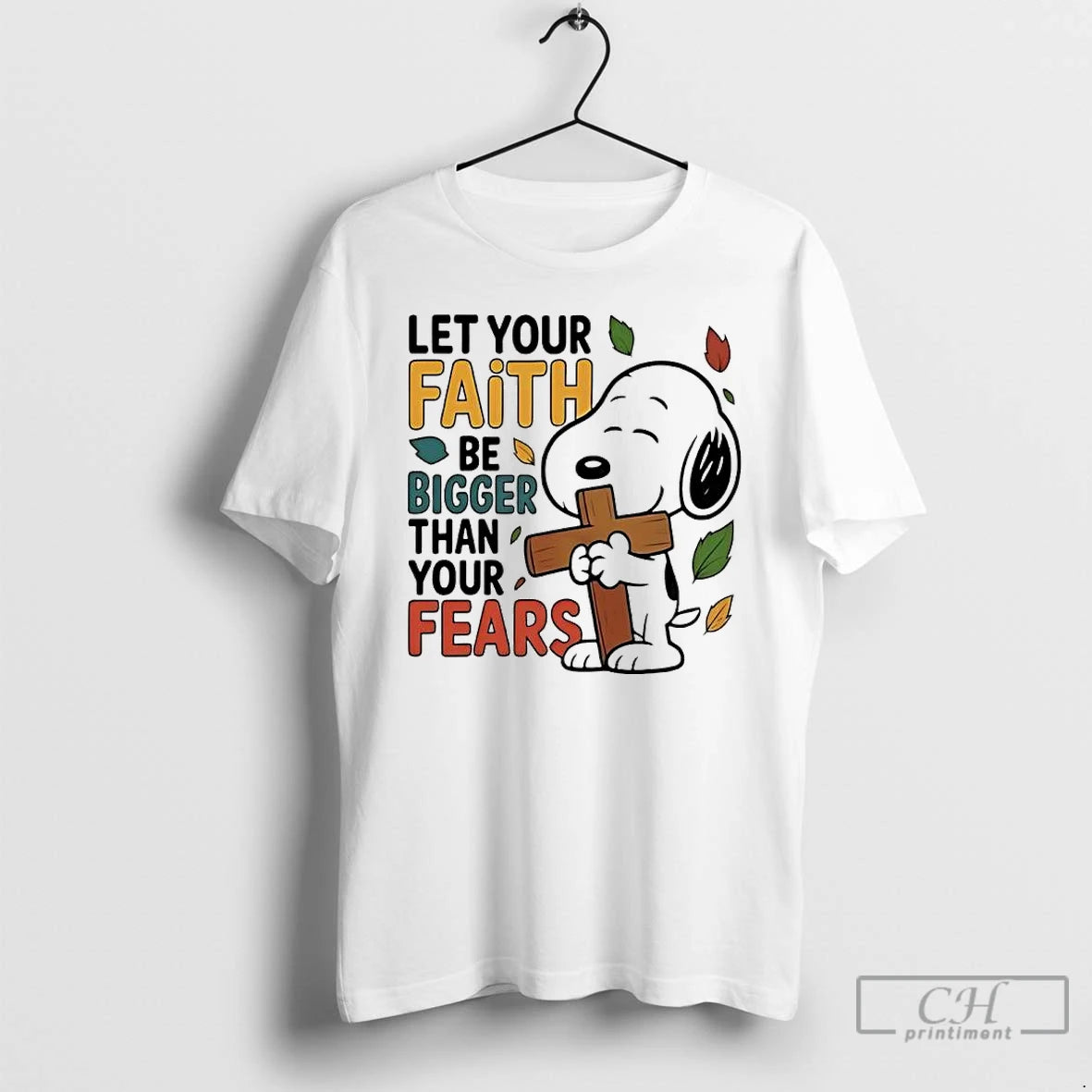 Classic Peanuts Cross Let Your Faith Be Bigger Than Your Fears T-Shirts, Hoodie, Sweatshirt | WearSparks.com