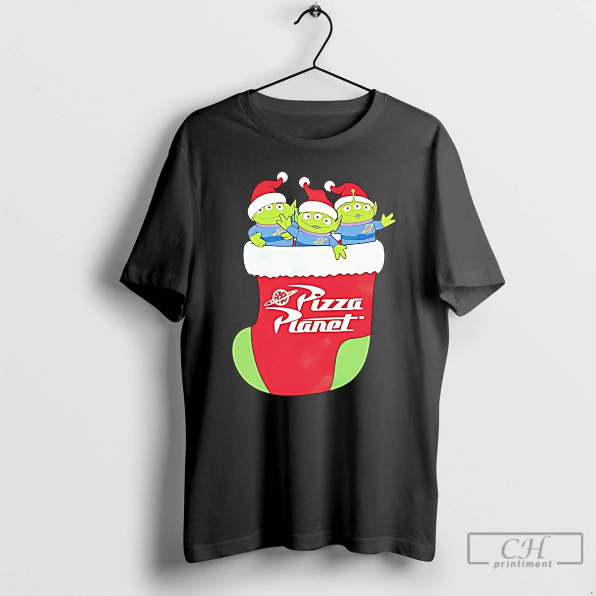 Classic Pizza Planet Alien Christmas Stocking T-Shirts, Hoodie, Sweatshirt | WearSparks.com
