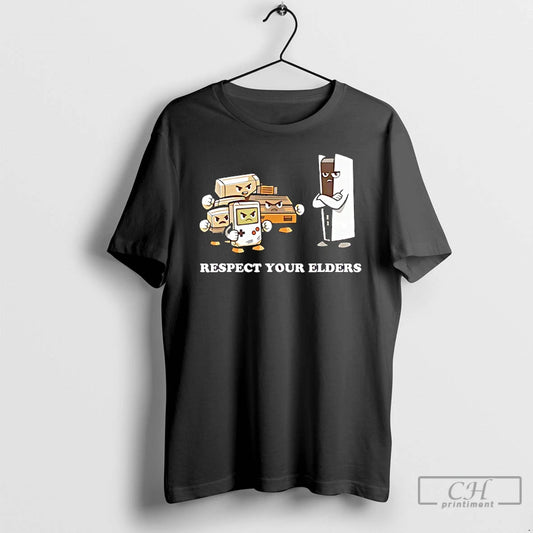Classic Playstation 5 Respect Your Elders 90s Gaming Retro T-Shirts, Hoodie, Sweatshirt | WearSparks.com