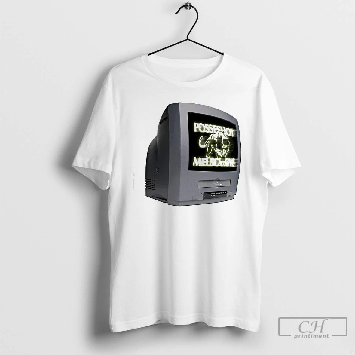 Classic Posseshot Melbourne Tv Glow Front Print T-Shirts, Hoodie, Sweatshirt | WearSparks.com