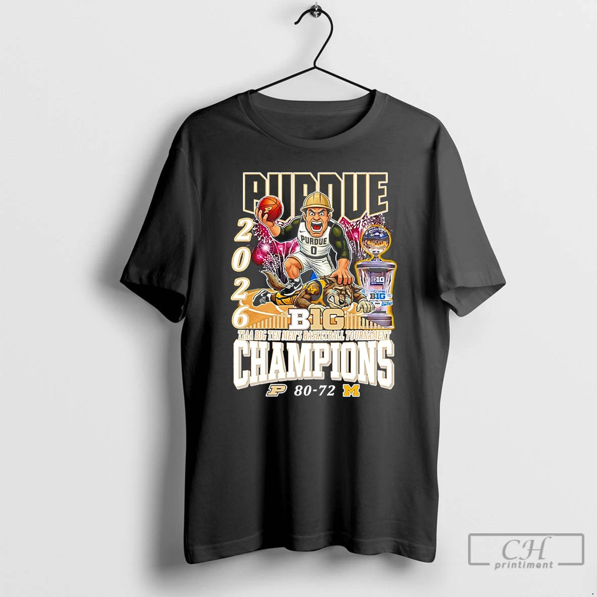 Classic Purdue Boilermakers 2026 Big Ten Mens Basketball Champions Macot Trophy