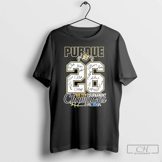 Classic Purdue Boilermakers Big Ten Tournament Champions Signatures Inside 26