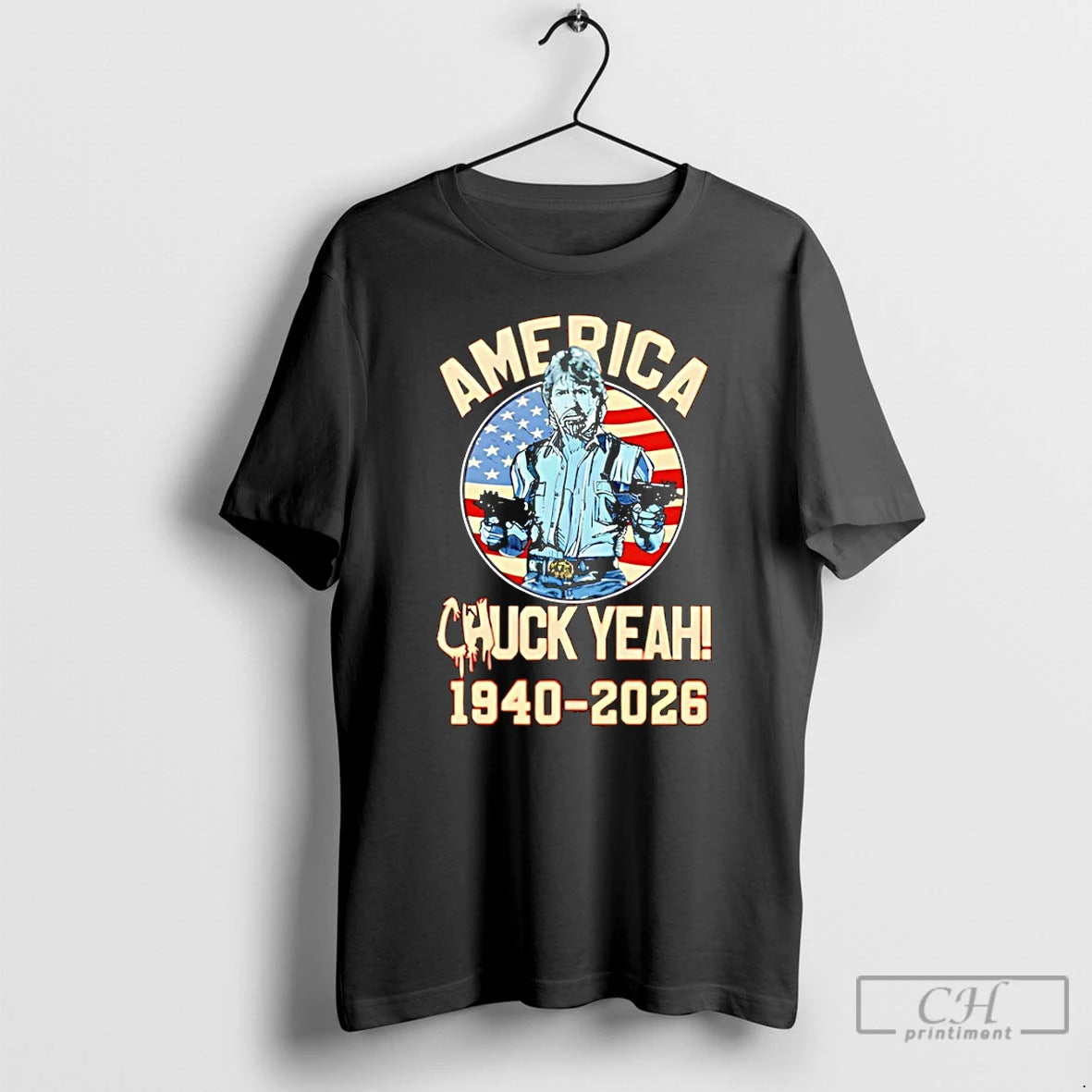 Classic Rip Chuck Norris 1940 2026 American Flag