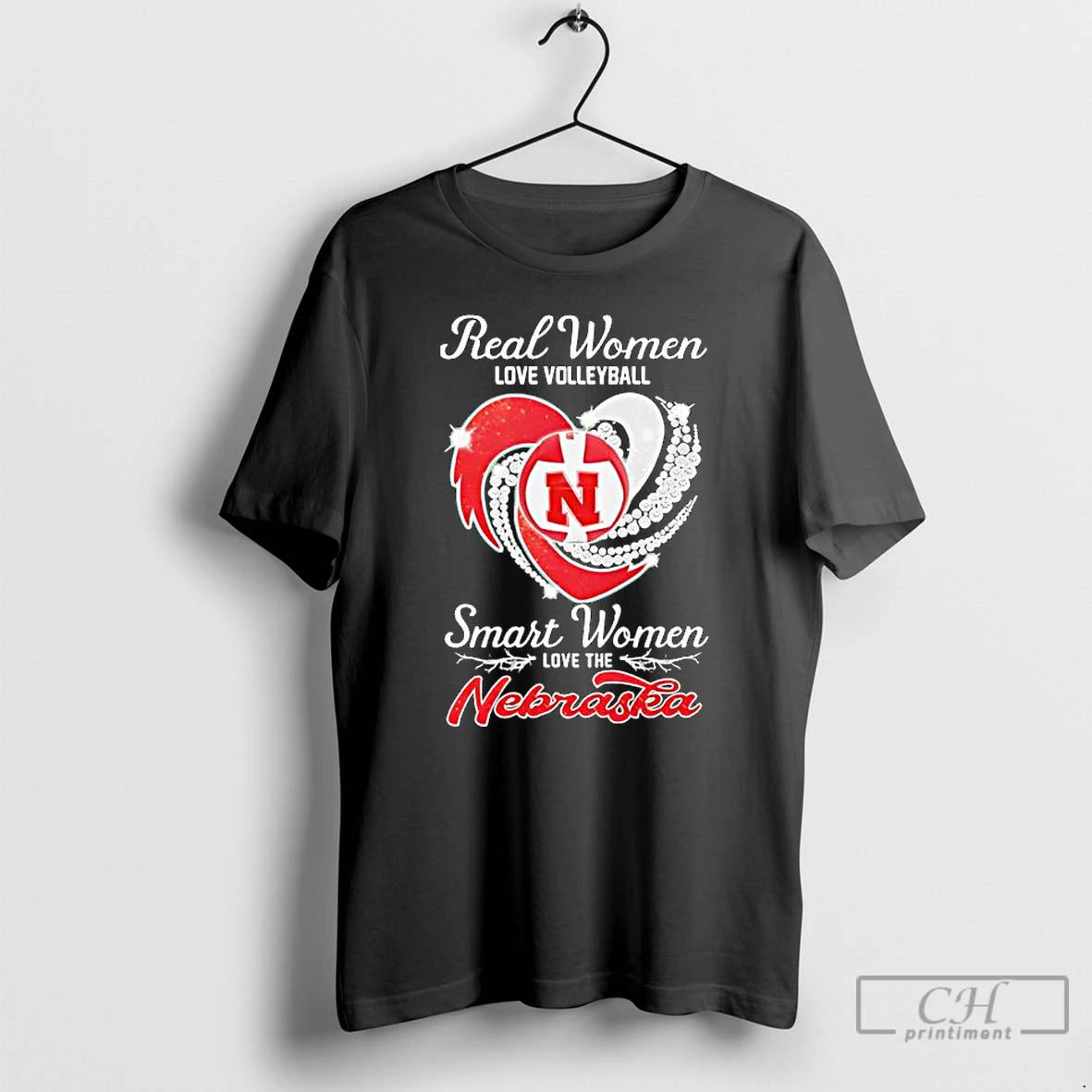 Classic Real Women Love Volleyball Smart Women Love The Nebraska T-Shirts, Hoodie, Sweatshirt | WearSparks.com