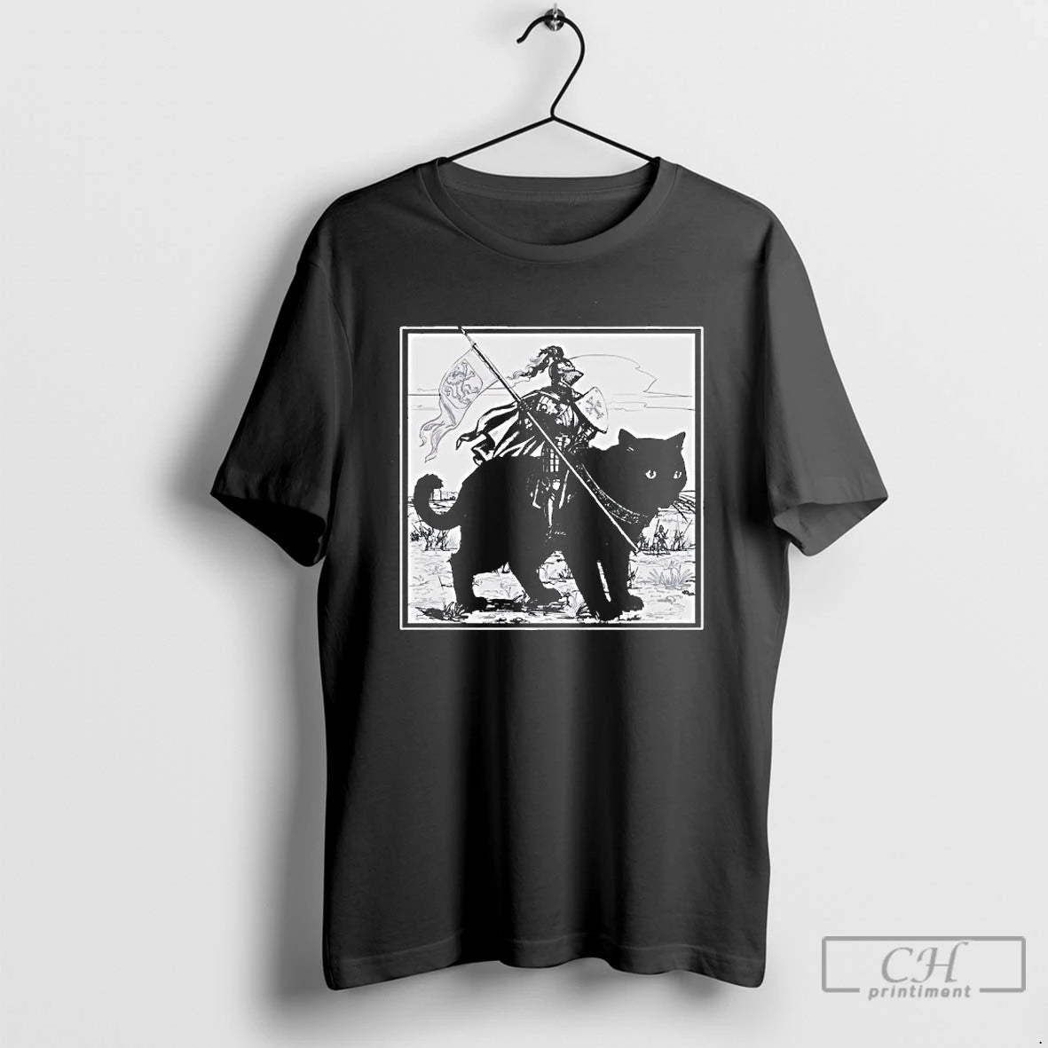 Classic Renaissance Fair Knight Cat Rider T-Shirts, Hoodie, Sweatshirt | WearSparks.com