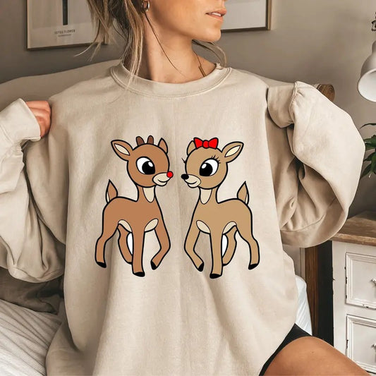Classic Rudolph and Clarice Sweatshirt, Merry Christmas, Holiday Outfit, christmas TV Movie Shirt, Rudolph the Red Nosed...