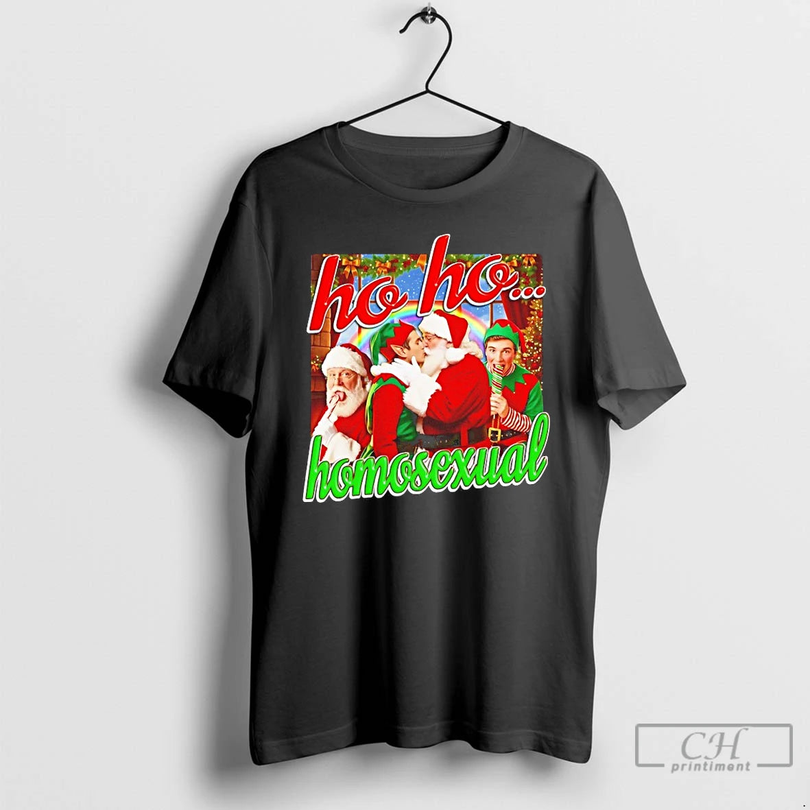 Classic Santa And Ho Ho Homosexual T-Shirts, Hoodie, Sweatshirt | WearSparks.com