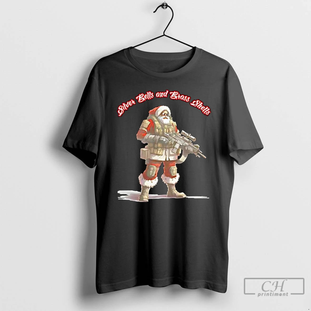 Classic Silver Bells And Brass Shells Santa Christmas T-Shirts, Hoodie, Sweatshirt | WearSparks.com