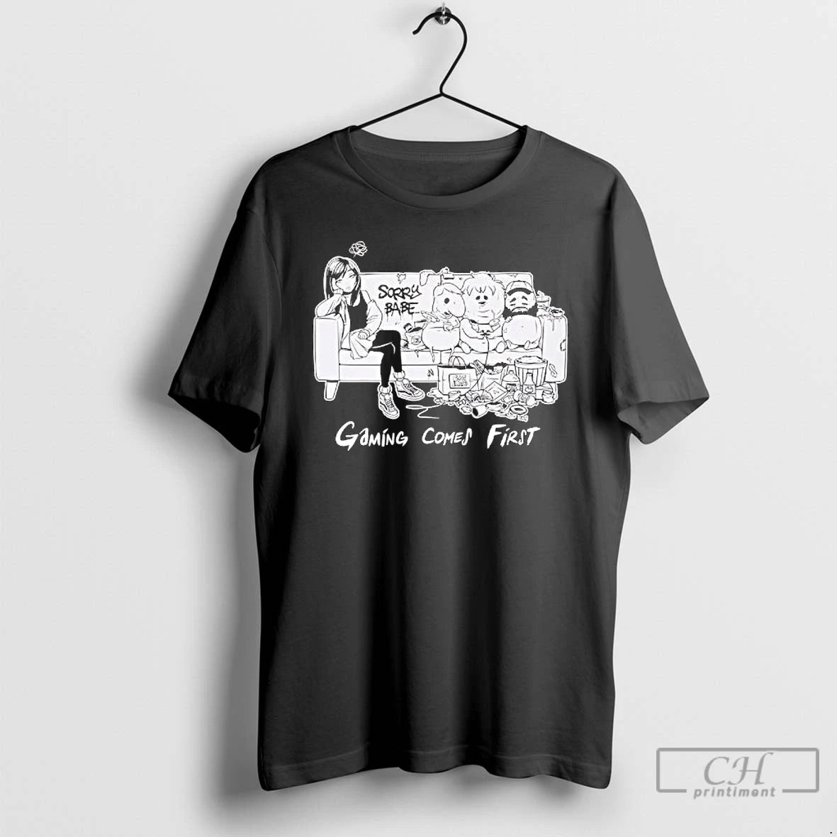 Classic Sorry Babe Gaming Comes First Channel Oney Plays T-Shirts, Hoodie, Sweatshirt | WearSparks.com