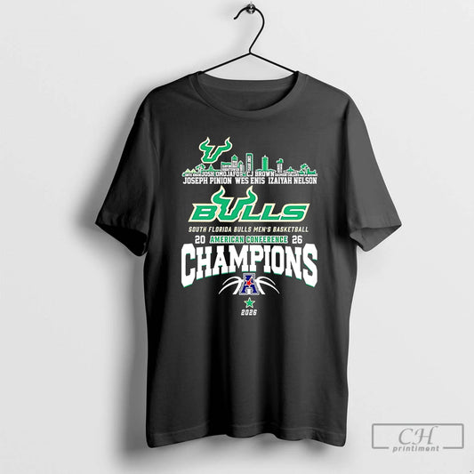 Classic South Florida Bulls American Conference Champions 2026 Player Name City Skyline T Shirts Sweater