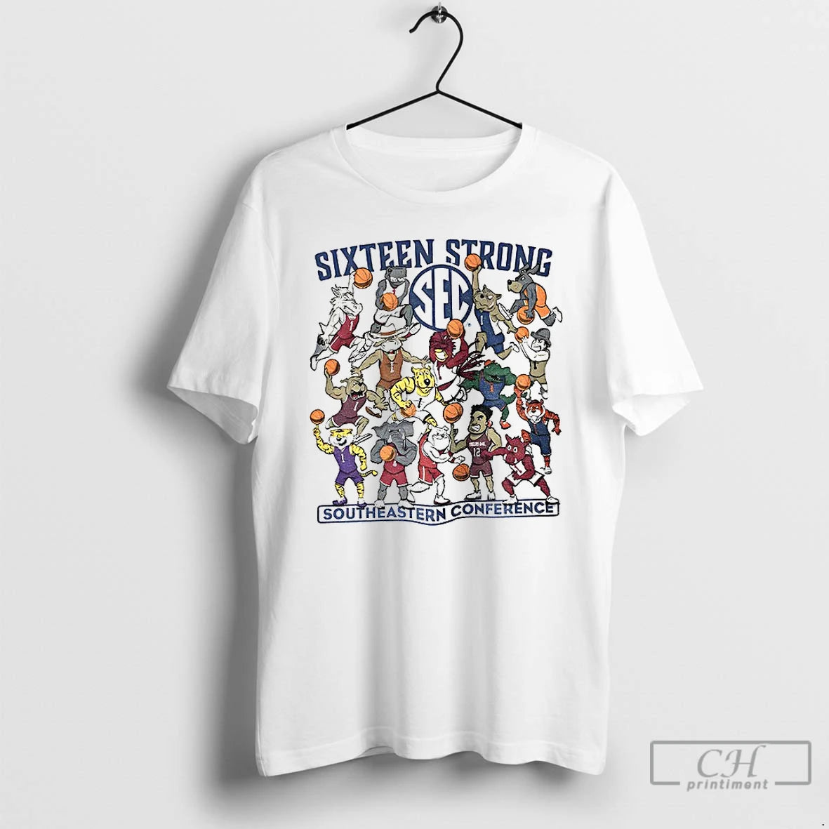 Classic Southeastern Conference Sixteen Strong Basketball Sec Mascots T-Shirts, Hoodie, Sweatshirt | WearSparks.com