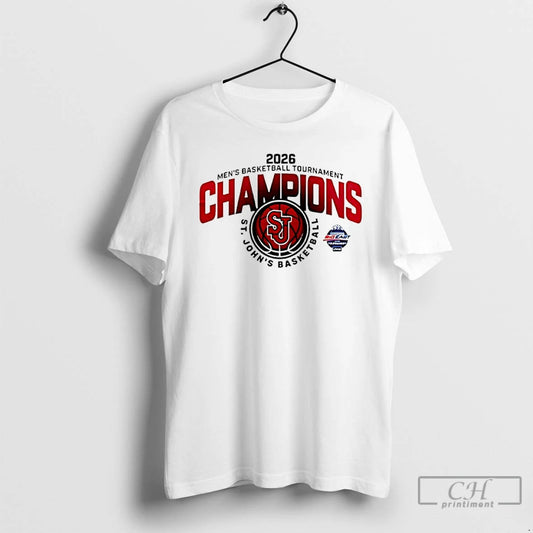 Classic St Johns Red Storm 2026 Big East Conference Mens Basketball Tournament Champions T Shirts