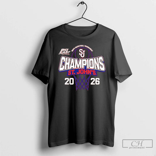 Classic St Johns Red Storm 2026 Big East Mens Basketball Tournament Champions T Shirts Sweater