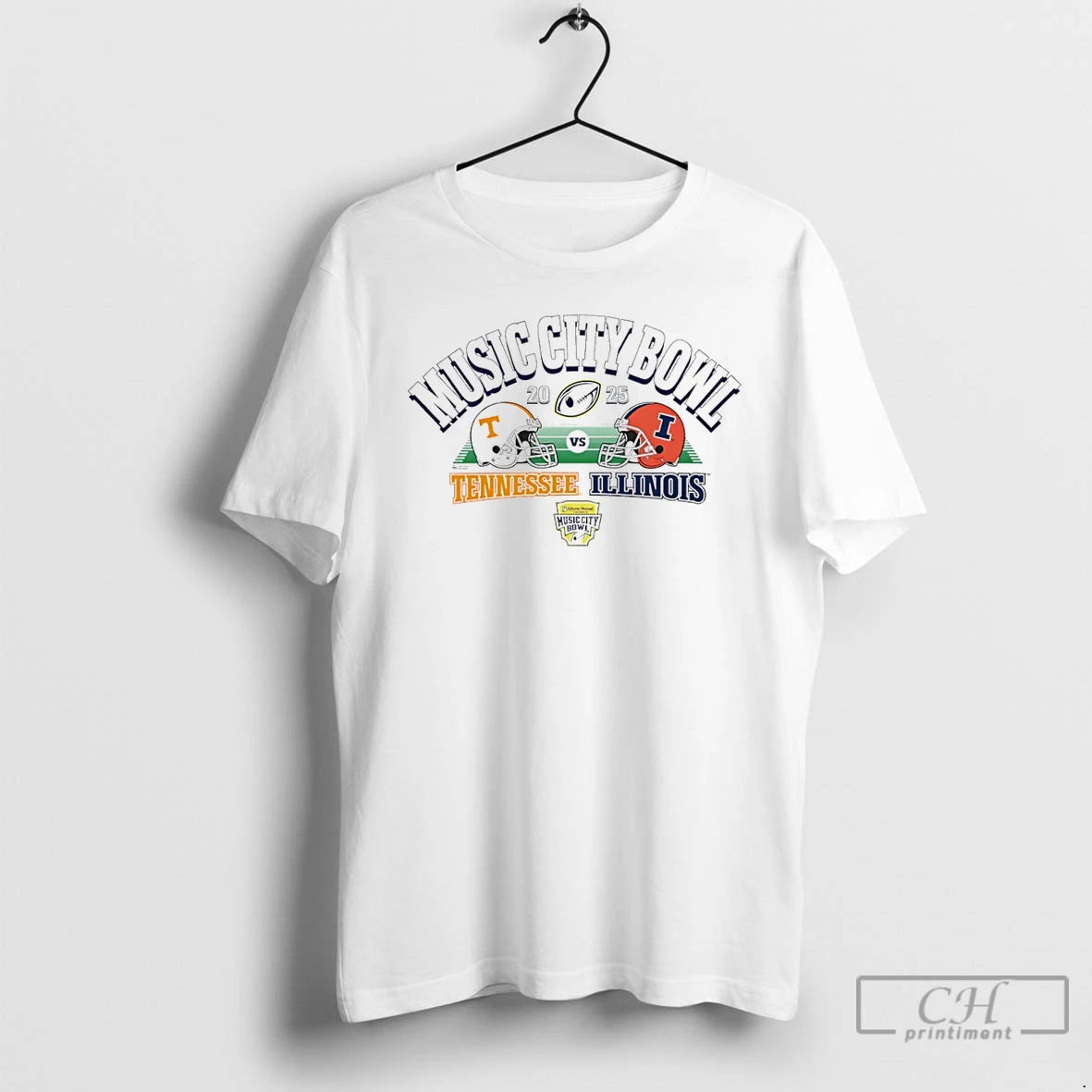 Classic Tennessee Volunteers Vs Illinois Fighting Illini 2025 Liberty Mutual Music City Bowl T Shirts Hoodie, Sweatshirt
