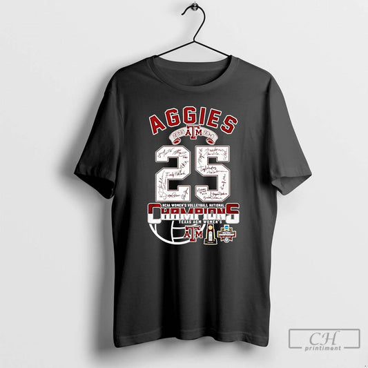 Classic Texas Am Aggies 2025 Womens Volleyball Champions 25 T-Shirts, Hoodie, Sweatshirt | WearSparks.com