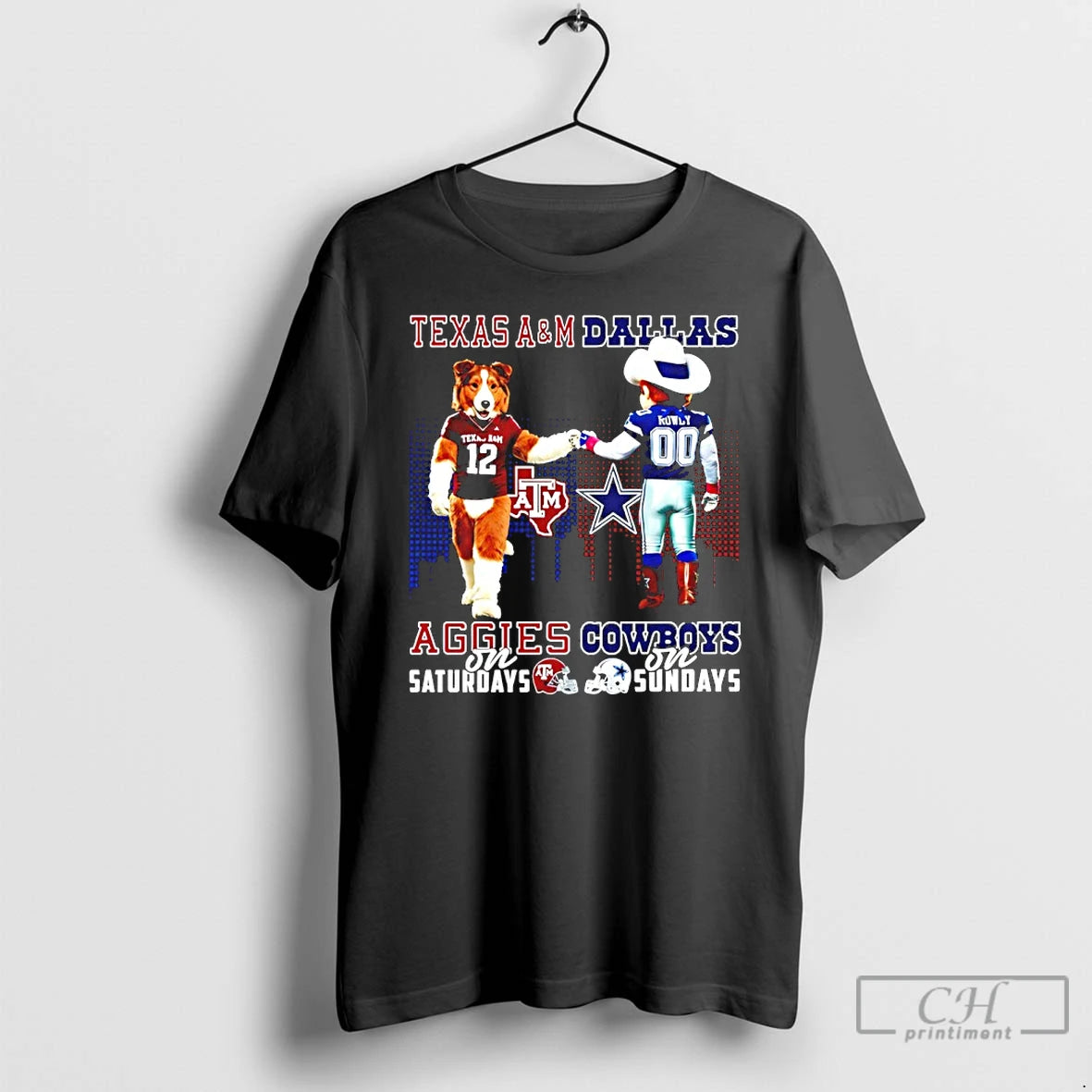 Classic Texas Am Aggies On Saturdays Vs Dallas Cowboys On Sundays Mascot Skyline T Shirts Hoodie, Sweatshirt | WearSparks.com